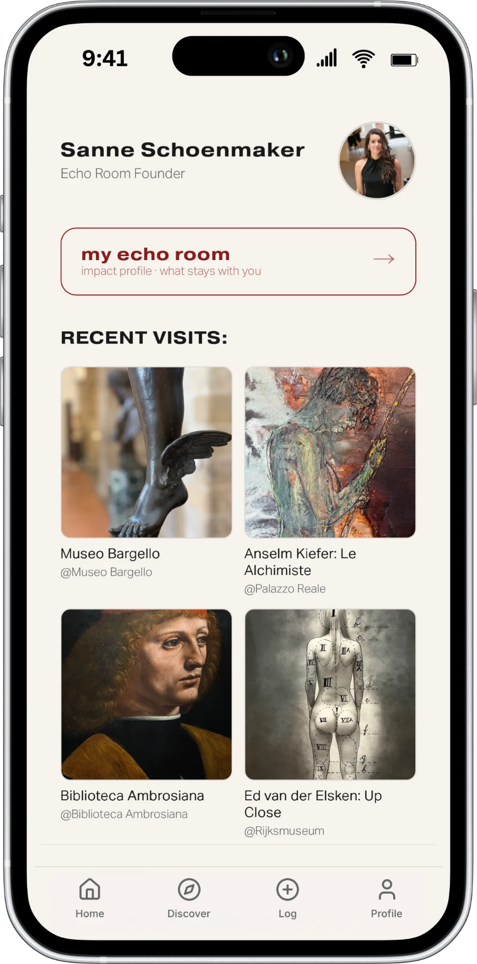 Echo Room profile and recent visits